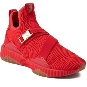 Womens Puma Defy Mid Athletic Shoe - Red size 8.5